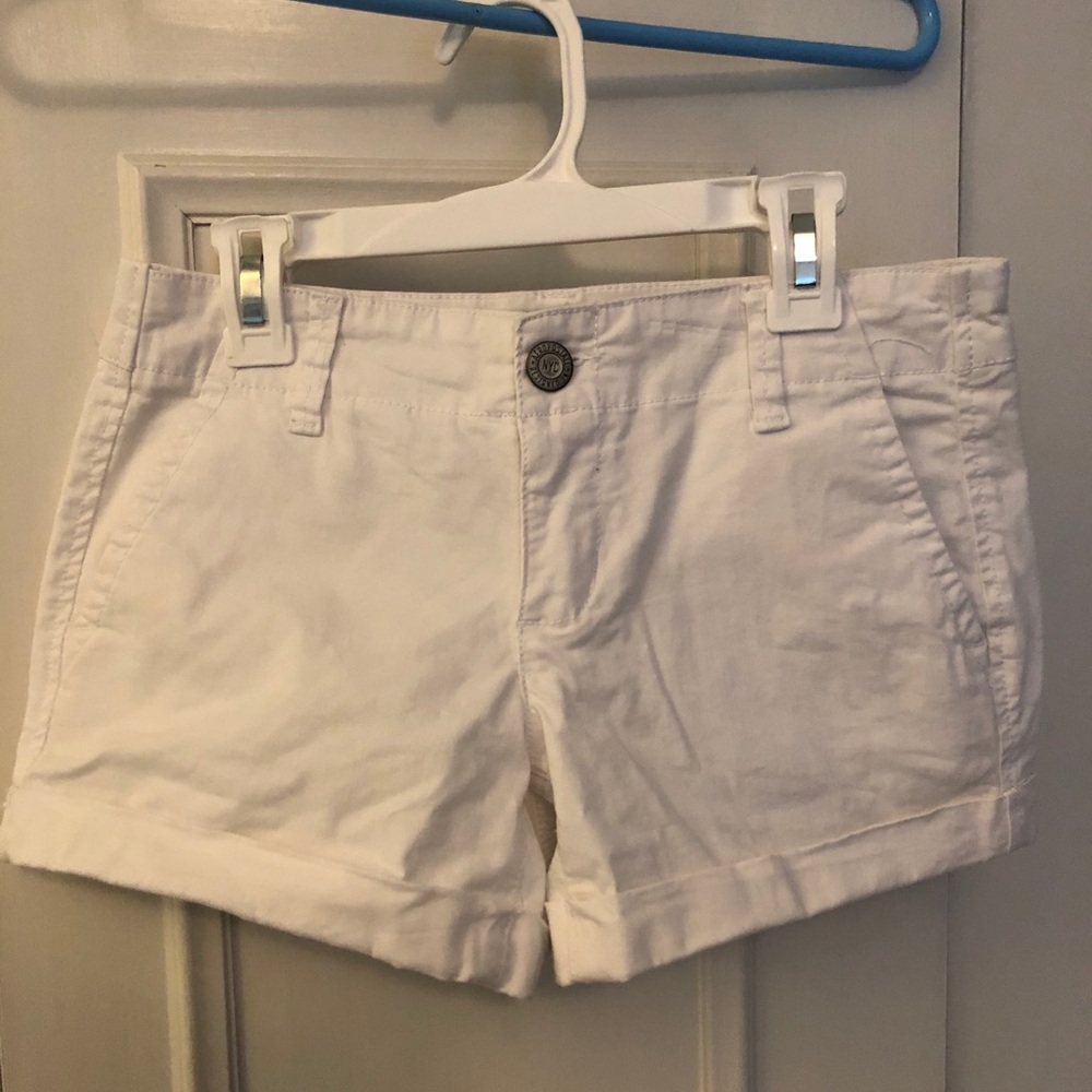 White cargo shorts